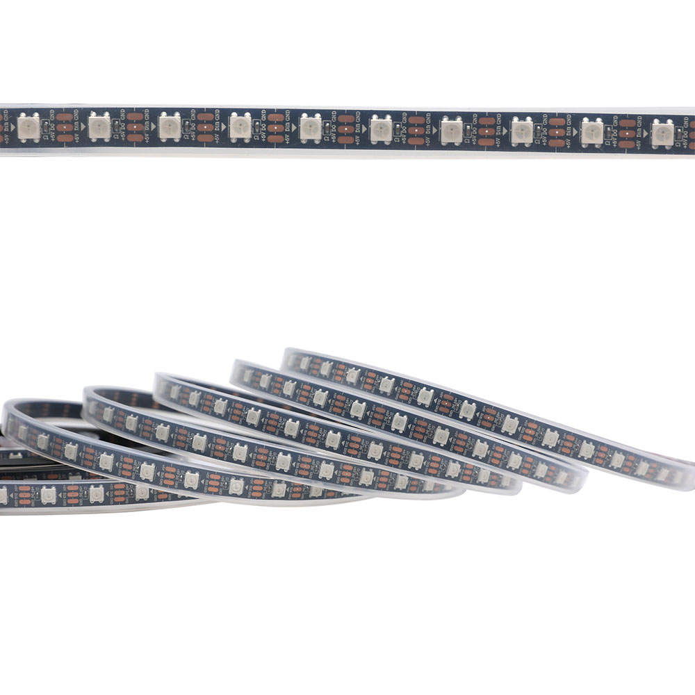 WS2812B DC5V Series Flexible LED Strip Lights, Programmable Pixel Full Color Chasing, Outdoor Waterproof Optional, 60LEDs/m 1.64-16.4ft Per Reel By Sale